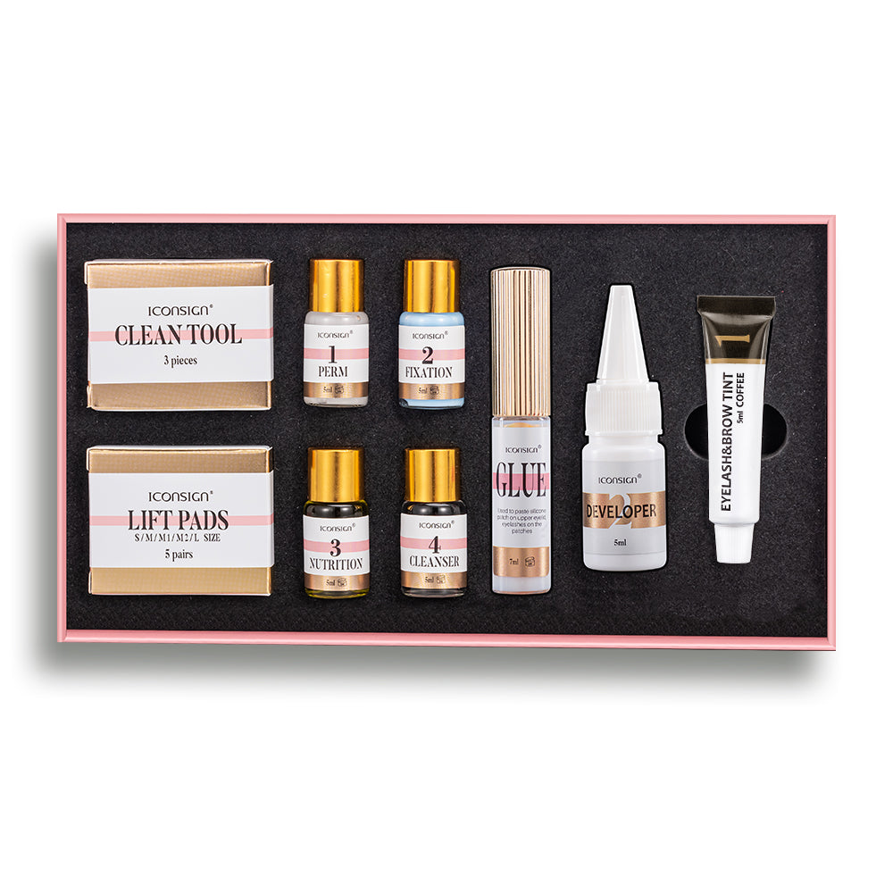 Kit de Lifting de Pestanas e Tintura de Sobrancelhas, 2 em 1