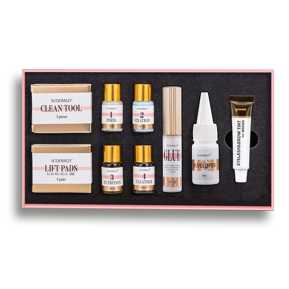 Kit de Lifting de Pestanas e Tintura de Sobrancelhas, 2 em 1