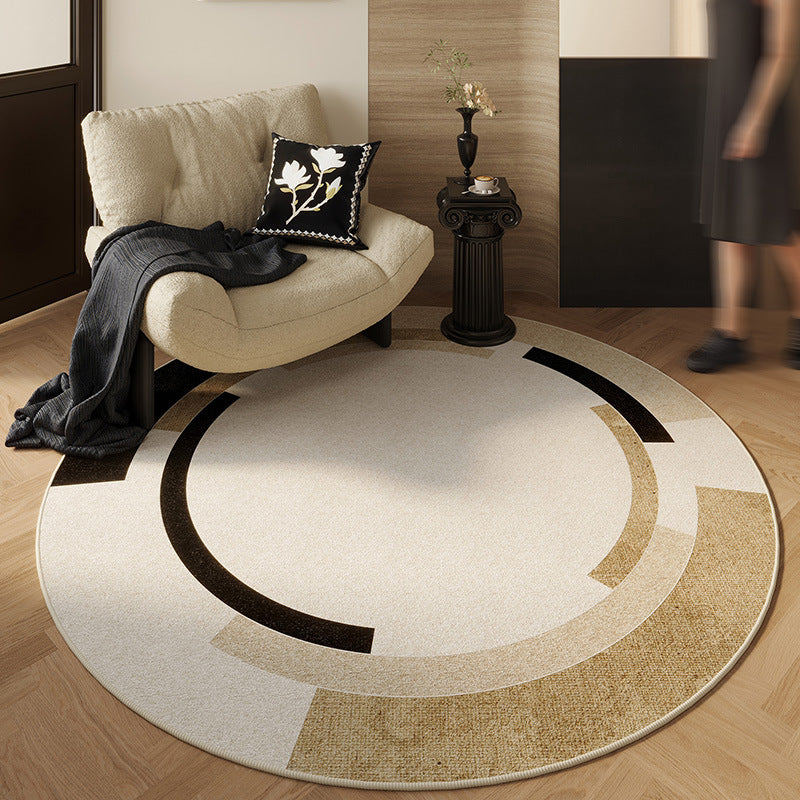 Tappeto rotondo in stile vintage francese