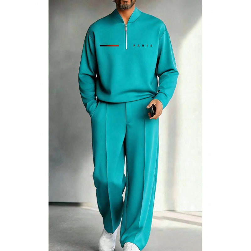Herren-Set aus Half-Zip-Pullover und Hose