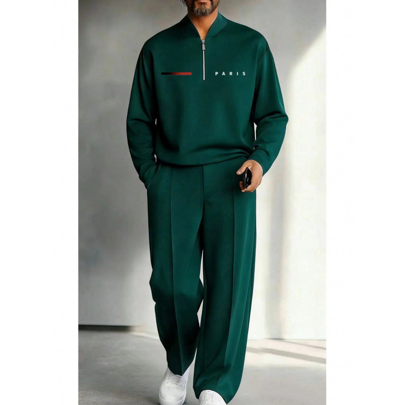 Herren-Set aus Half-Zip-Pullover und Hose