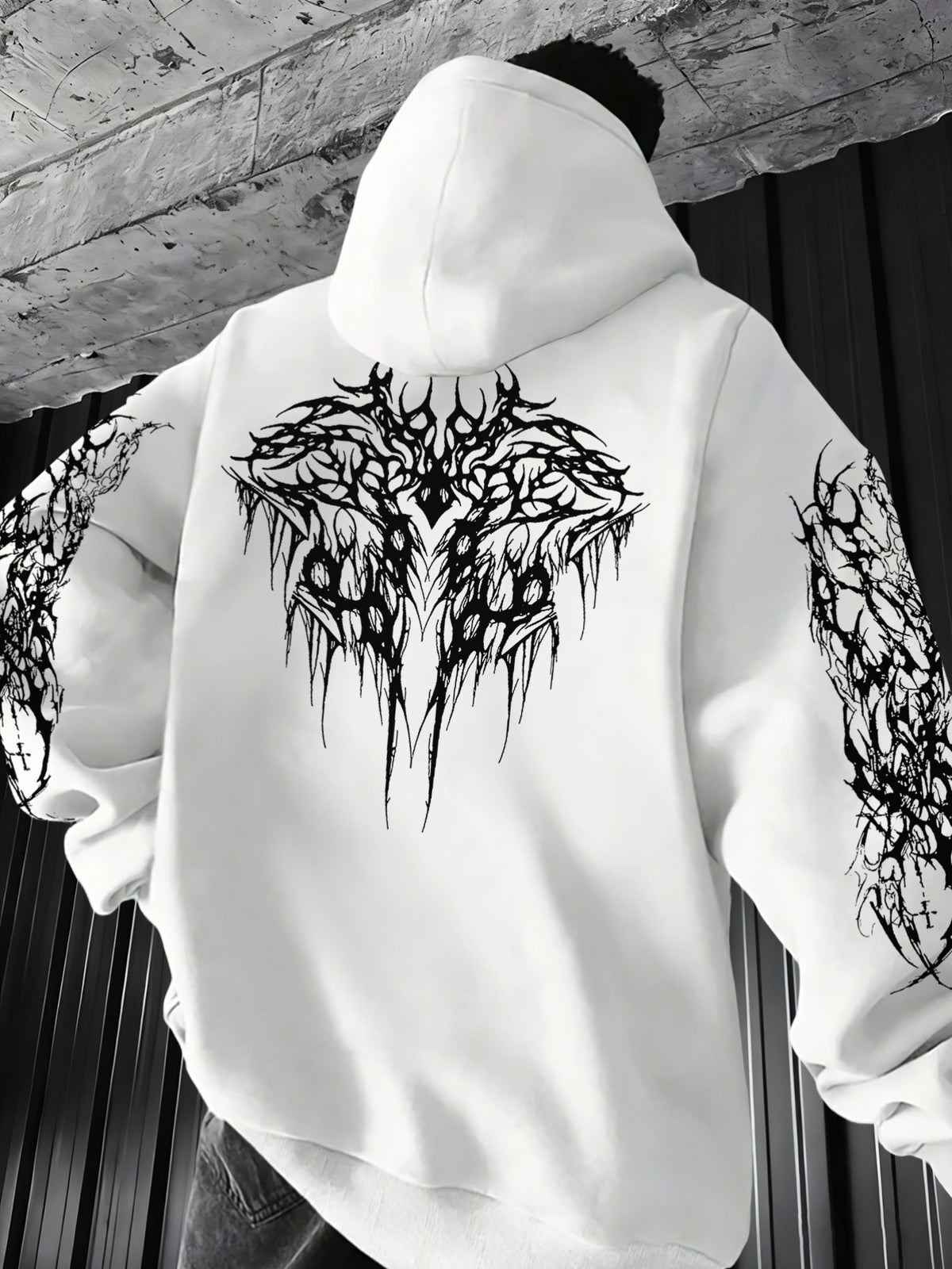Sweatshirt com Capuz e Corte Largo para Homem