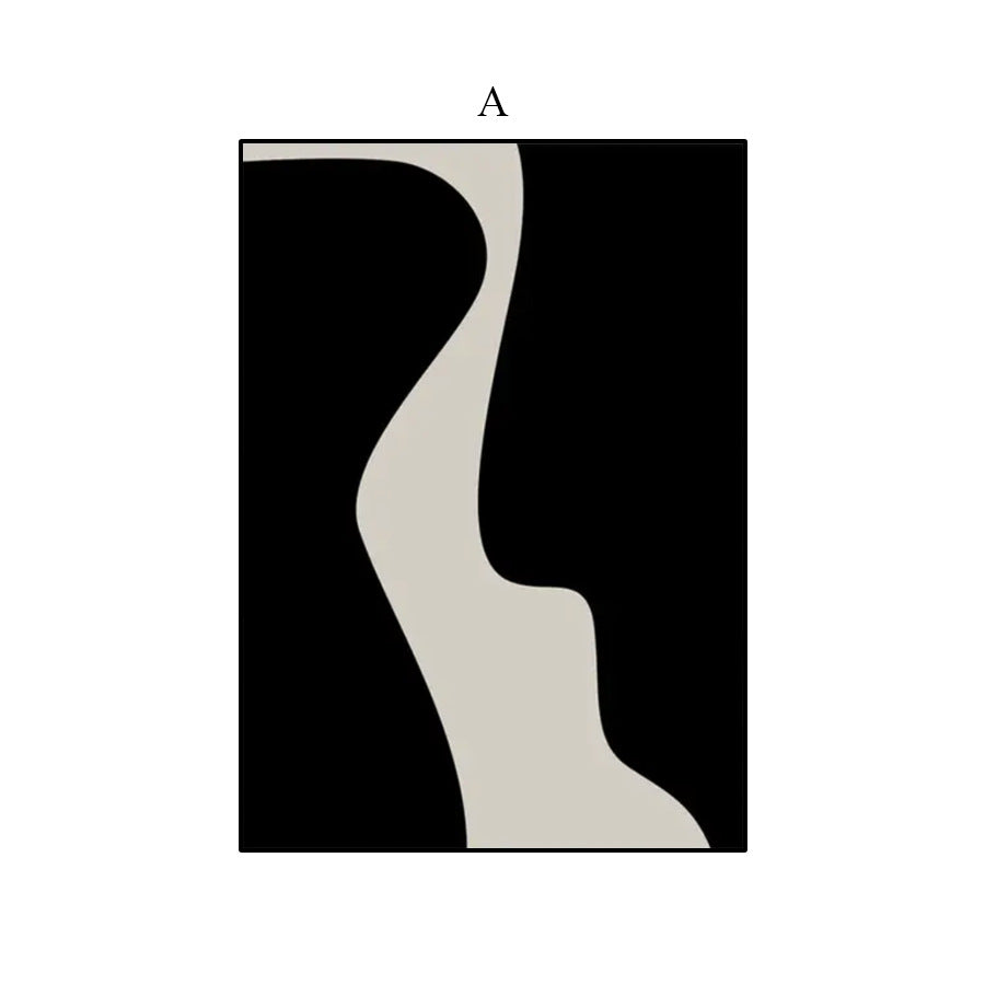 Abstract canvas schilderij voor boven de bank