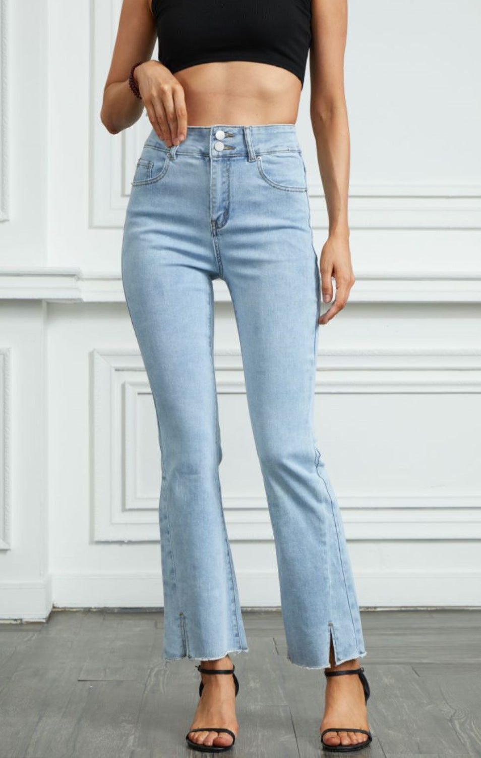 Fashion, Amazon-style, Trendy, and Unique Tk Women's Denim Pants with a Slit