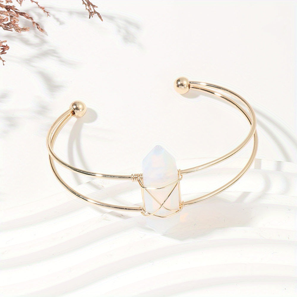 Natural Crystal Bracelet Hexagonal Column Bracelet
