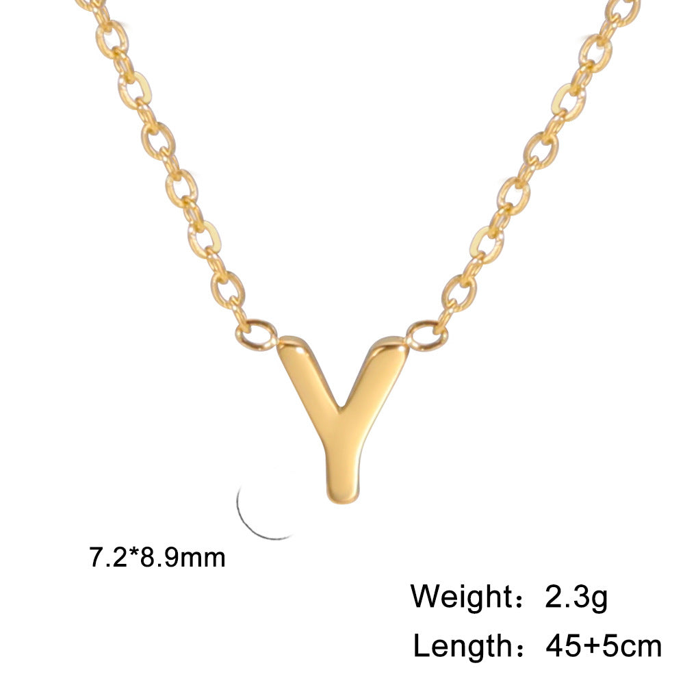 Personalisierte Buchstaben-Halskette mit Anhänger, 18K Gold