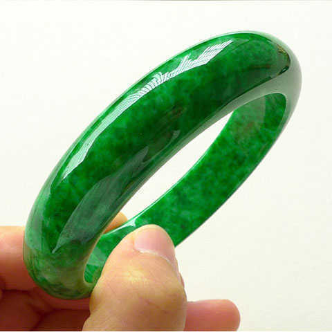 Bracelete de Jade em tons de Verde-Azulado
