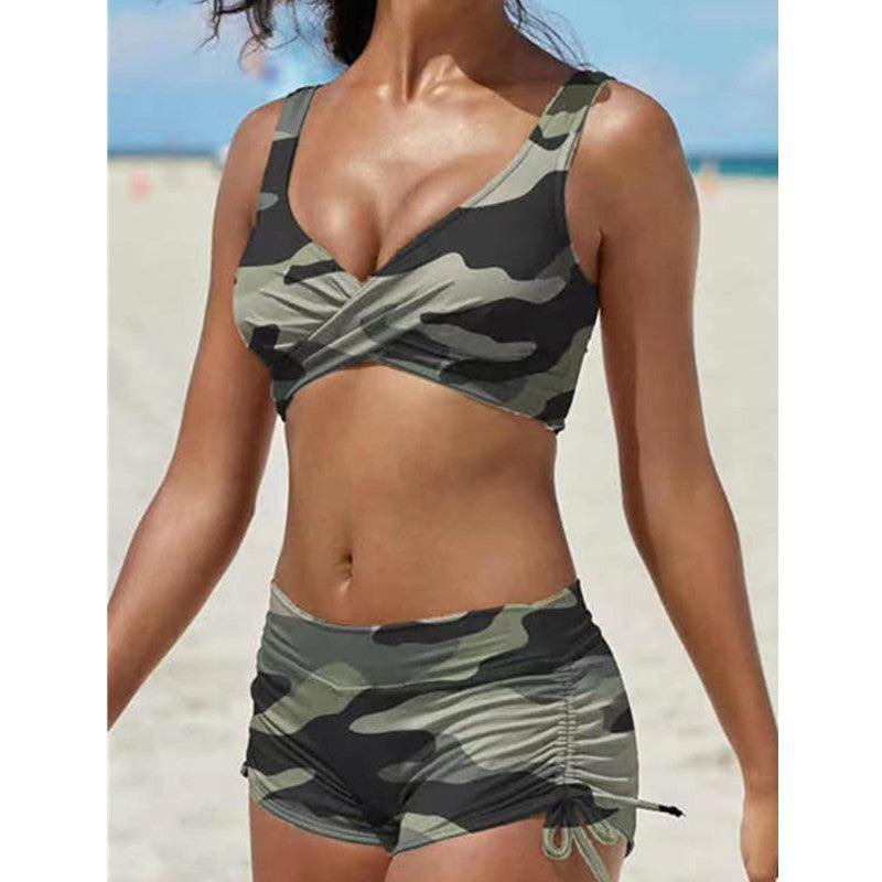 Bandeau-Bikini-Set mit abnehmbaren Trägern
