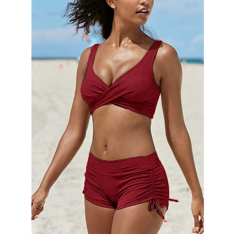 Bandeau-Bikini-Set mit abnehmbaren Trägern