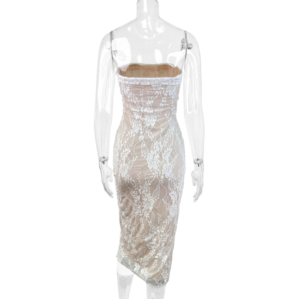 White Strapless Mini Dress