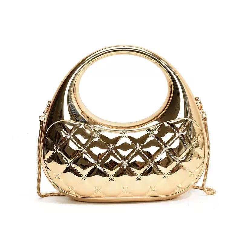 Candy-Colored Evening Bags, Hot-Selling Fashion Quilted Women's Handbags, Acrylic Chain Cr
