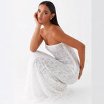Women's Strapless Lace Dress