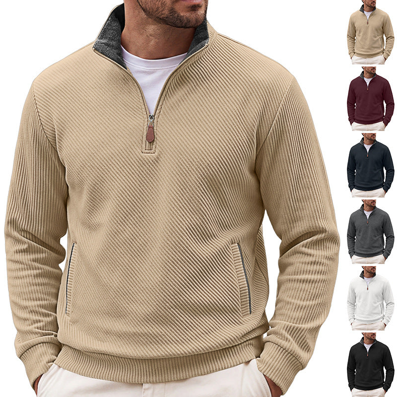 Men's Half-Zip Jacquard Pullover
