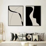 Abstract canvas schilderij voor boven de bank