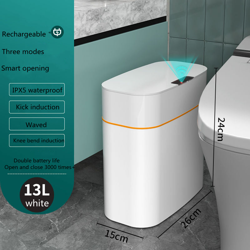 Pattumiera intelligente con sensore di movimento e coperchio