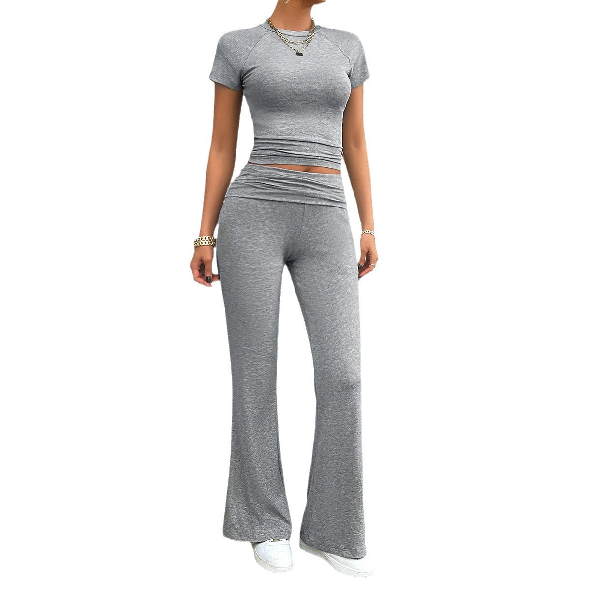 Damen-Set aus kurzärmeligem Oberteil und Hose