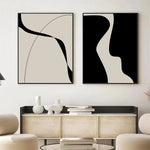 Abstract canvas schilderij voor boven de bank