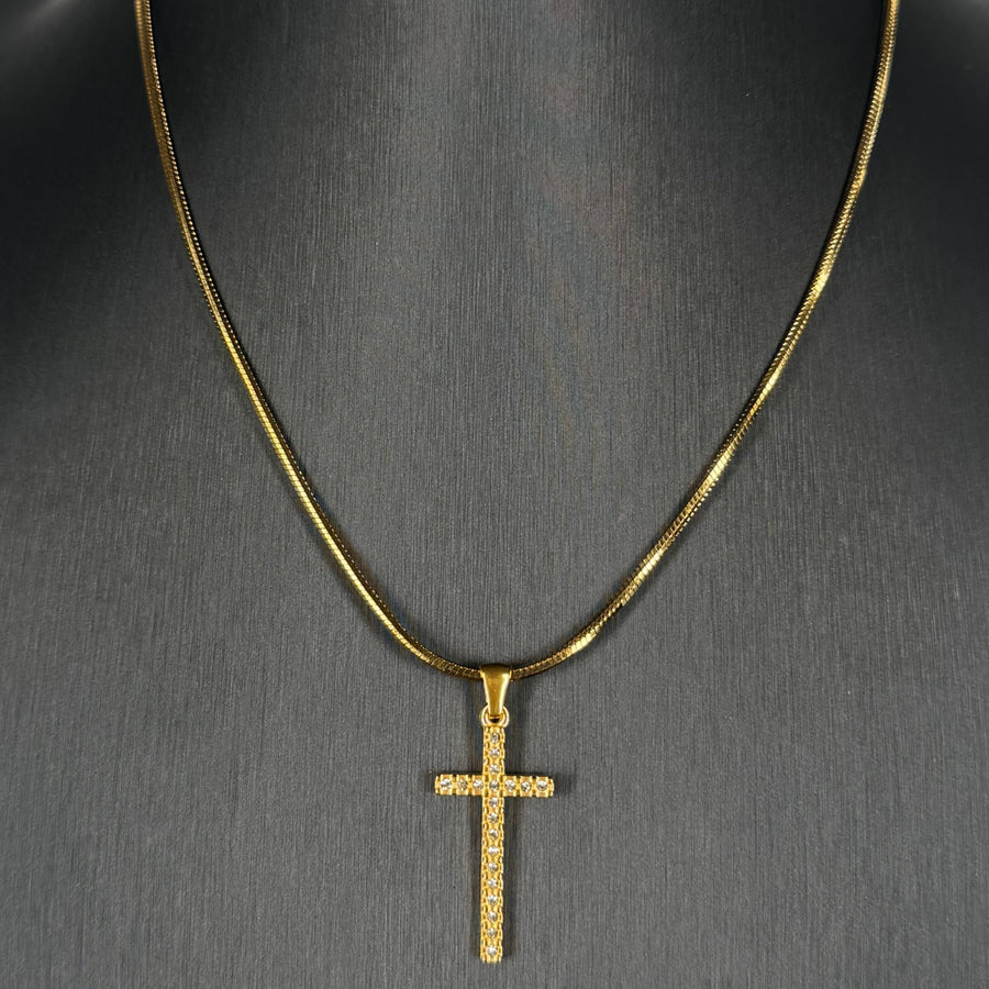Titanium Kruis Ster Ketting, Vintage