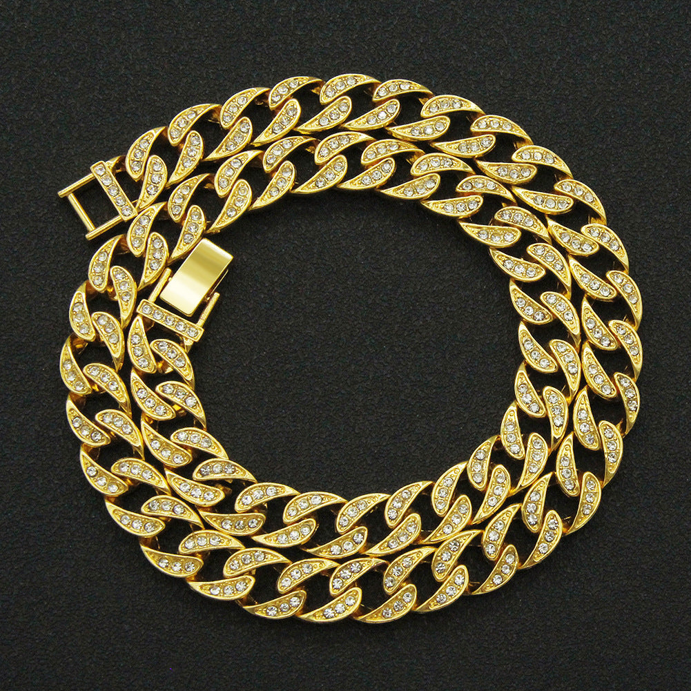 Rhinestone Cuban Link Chain, Hip-Hop