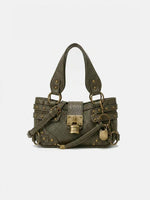 Bolso bandolera vintage con cierre de candado