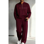 Completo uomo con pullover a mezza zip e pantaloni