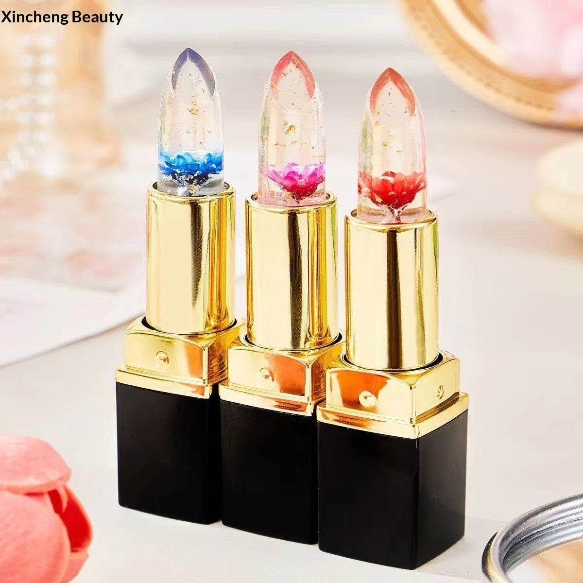Floral Jelly Color-changing Lipstick For Women Transforms Into A Lip Balm