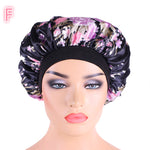 Gorro de dormir de satén de seda con estampado
