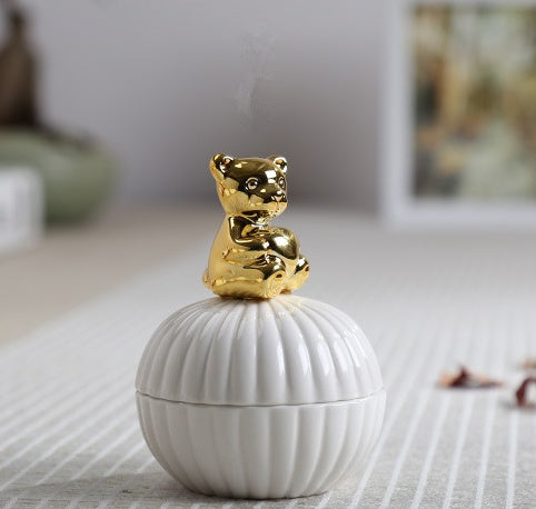 Pot décoratif avec figurine d'animal