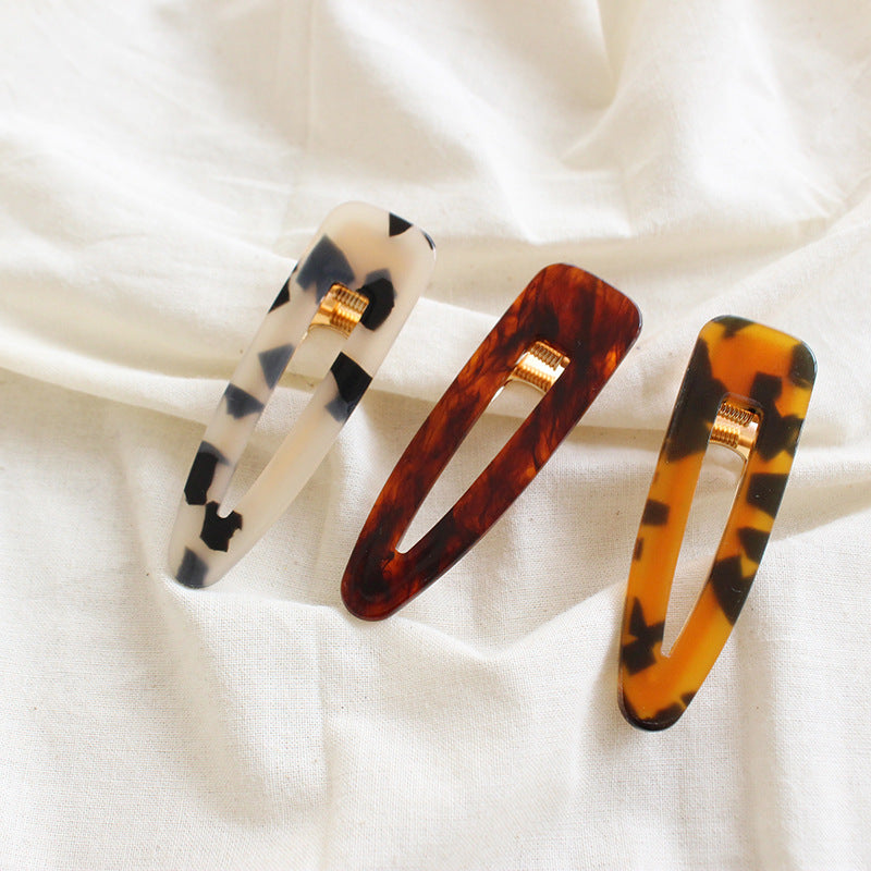 Leopard Print Waterdrop Hair for Women Barrettes Clips Cute Lovely Girls Hairpin Barrette