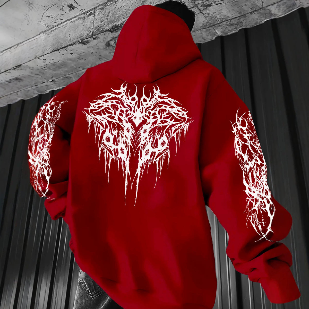 Sweatshirt com Capuz e Corte Largo para Homem