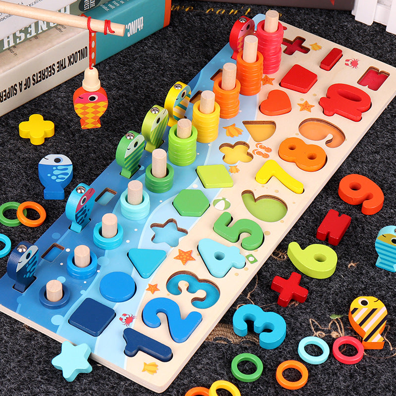 Kinder 3D Alphabet Zahlenpuzzle Baby Buntes geometrisches digitales Buchstaben Lernspielzeug