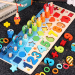 Rompecabezas 3D de números y letras para niños, juguete educativo geométrico digital de colores para bebés