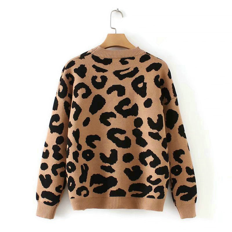 Dames trui met luipaardprint