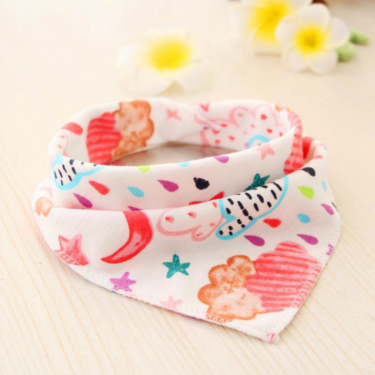 Waterdichte driehoekige baby-slabbetjes van katoen met cartoonprint, bandana-slabbetjes voor kwijlen, pasgeborene