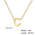 Personalisierte Buchstaben-Halskette mit Anhänger, 18K Gold