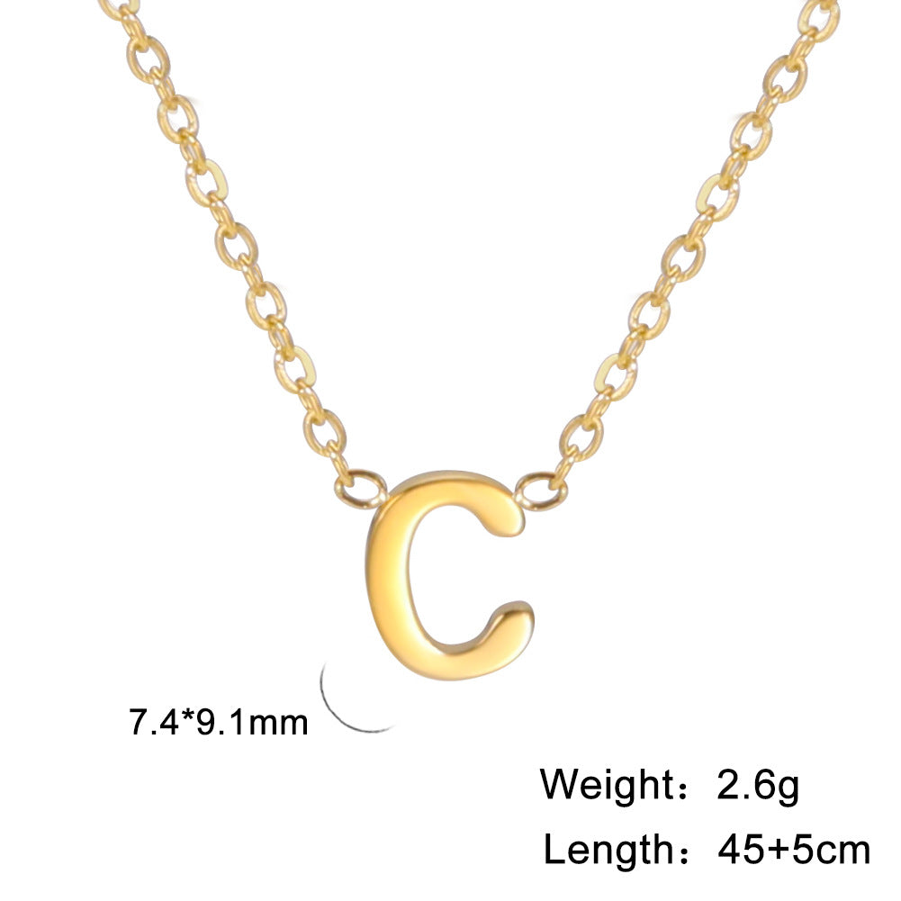 Personalisierte Buchstaben-Halskette mit Anhänger, 18K Gold