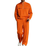 Completo uomo con pullover a mezza zip e pantaloni