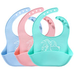 Bavoir bébé repas en silicone sac à salive