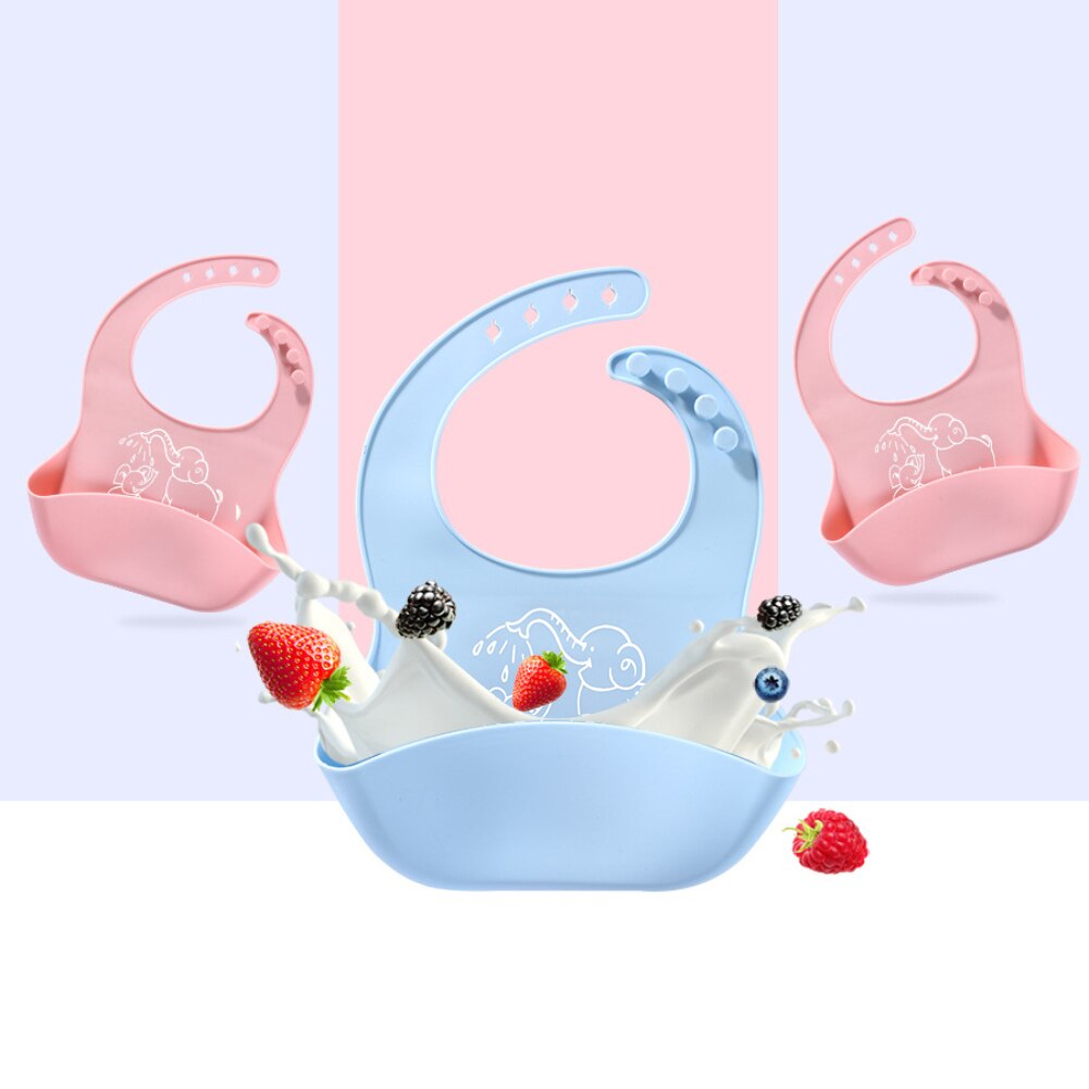 Bavoir bébé repas en silicone sac à salive