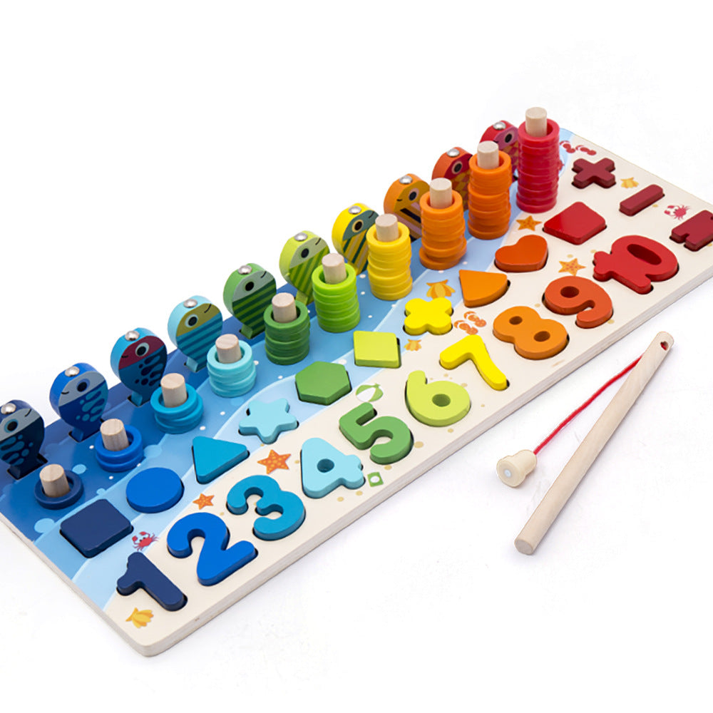 Rompecabezas 3D de números y letras para niños, juguete educativo geométrico digital de colores para bebés