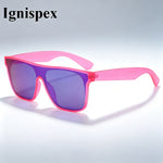Oversized Flat-Top Sunglasses, Unisex
