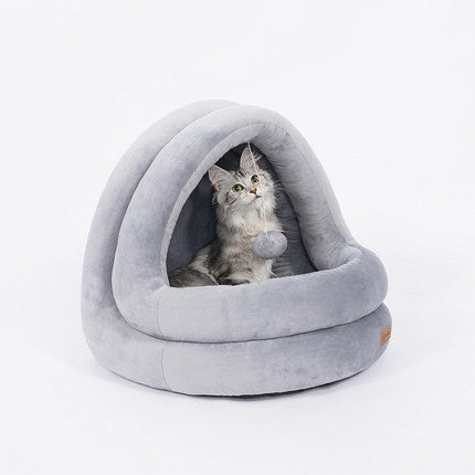 Soft Plush Pet Bed for Cats and Small Dogs