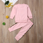 Sweatshirt- und Hosen-Set mit Herz-Print für Mädchen