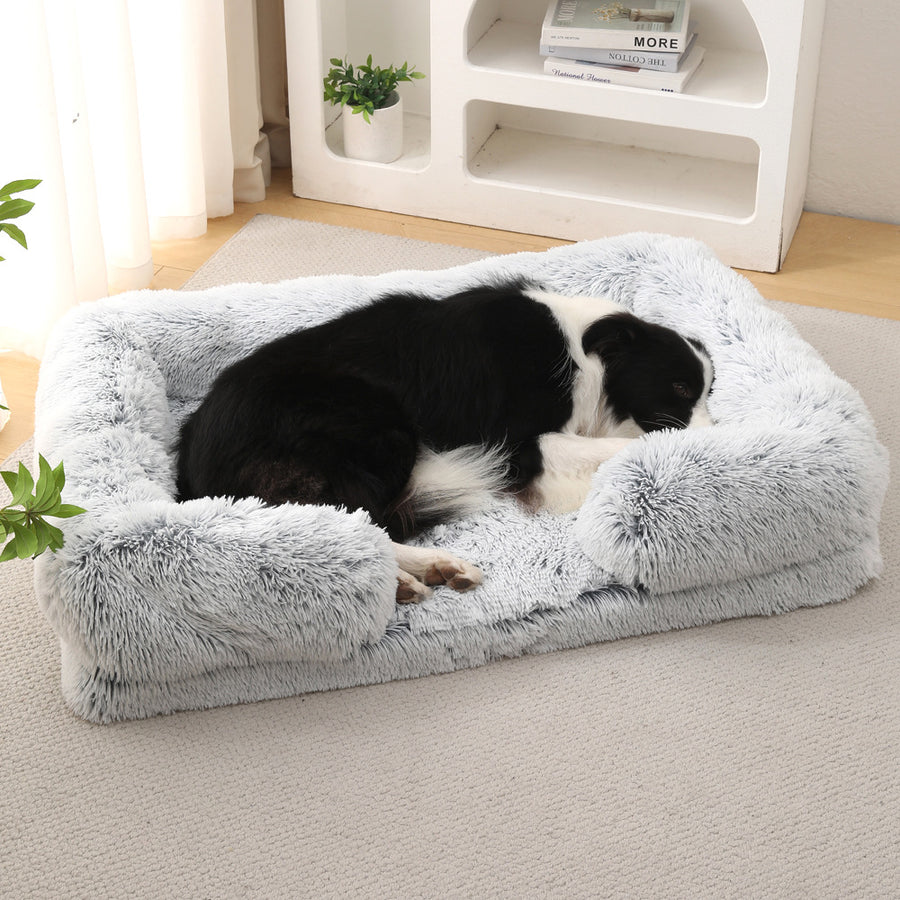 Round Plush Pet Bed, 5 Sizes