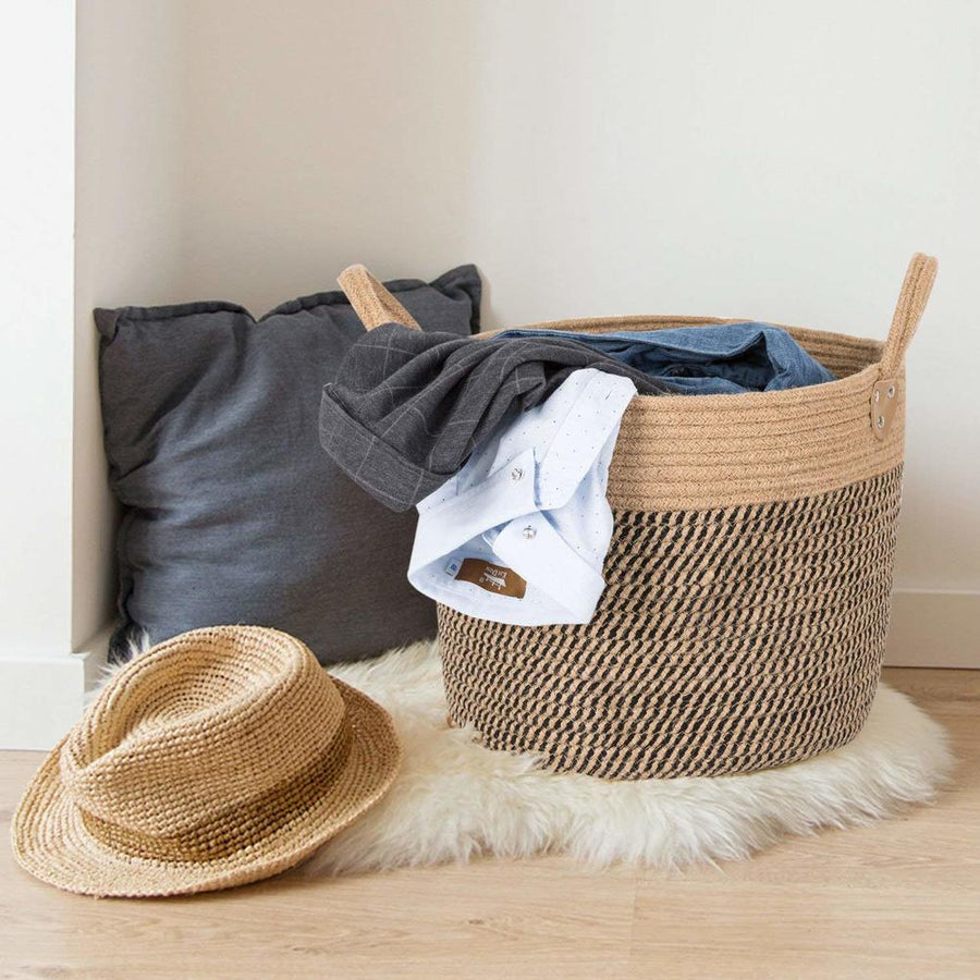 Cotton Linen Laundry and Storage Basket