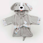 Baby Hooded Cotton Bathrobe, Cute Animal Design