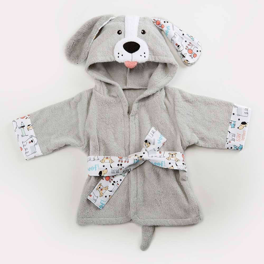 Baby Hooded Cotton Bathrobe, Cute Animal Design