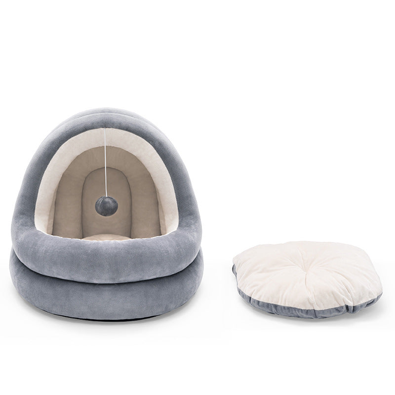 Soft Plush Pet Bed for Cats and Small Dogs