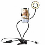 LED-Selfie-Ringlicht für Live-Make-up, verstellbar – 8 cm Stativ
