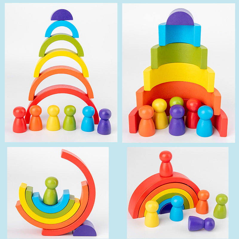 Regenbogen-Bogenbausteine